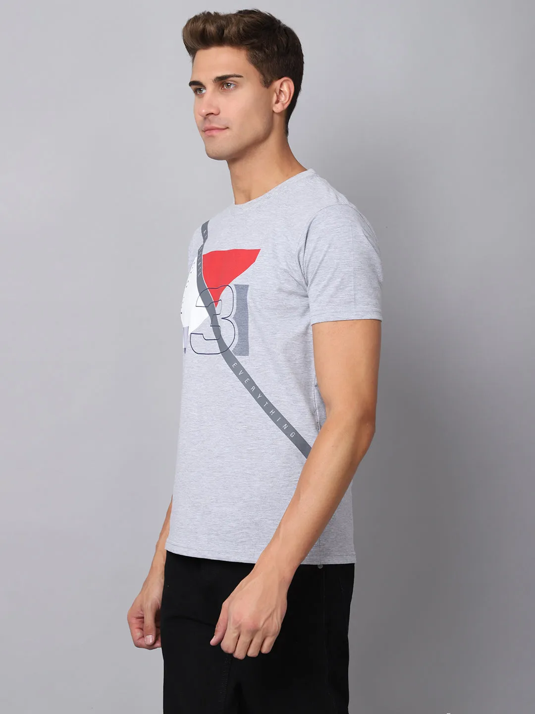 Men's Grey Melange T-Shirt