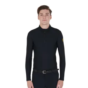 MEN'S SLIM FIT LONG-SLEEVED TRAINING POLO SHIRT