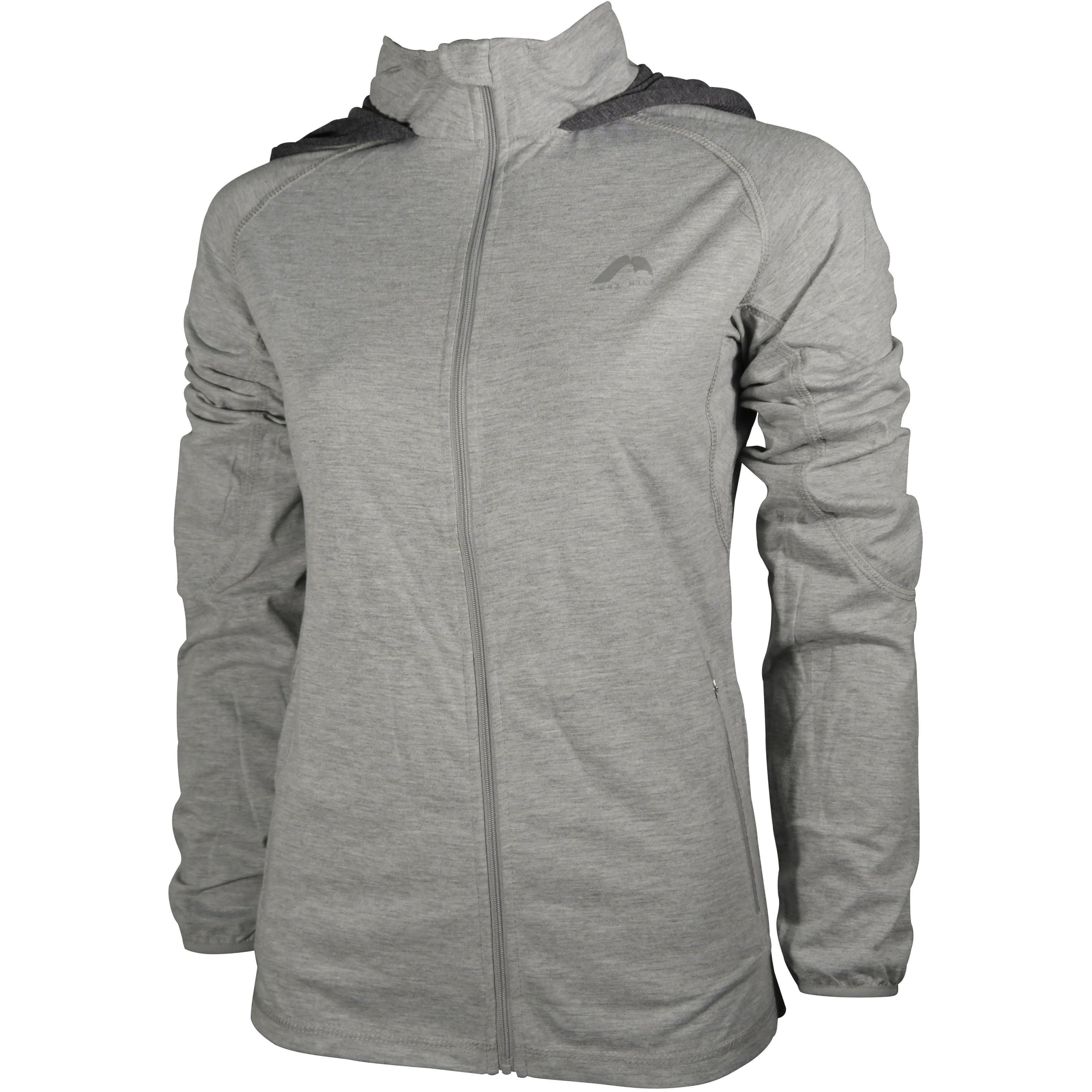 More Mile Marl Full Zip Womens Training Hoody - Grey