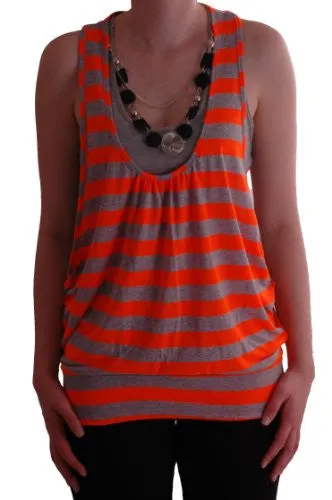 Mya Striped Beaded Tops