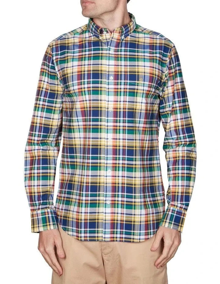 Oxford Shirt - Plaid - Solar Power Yellow