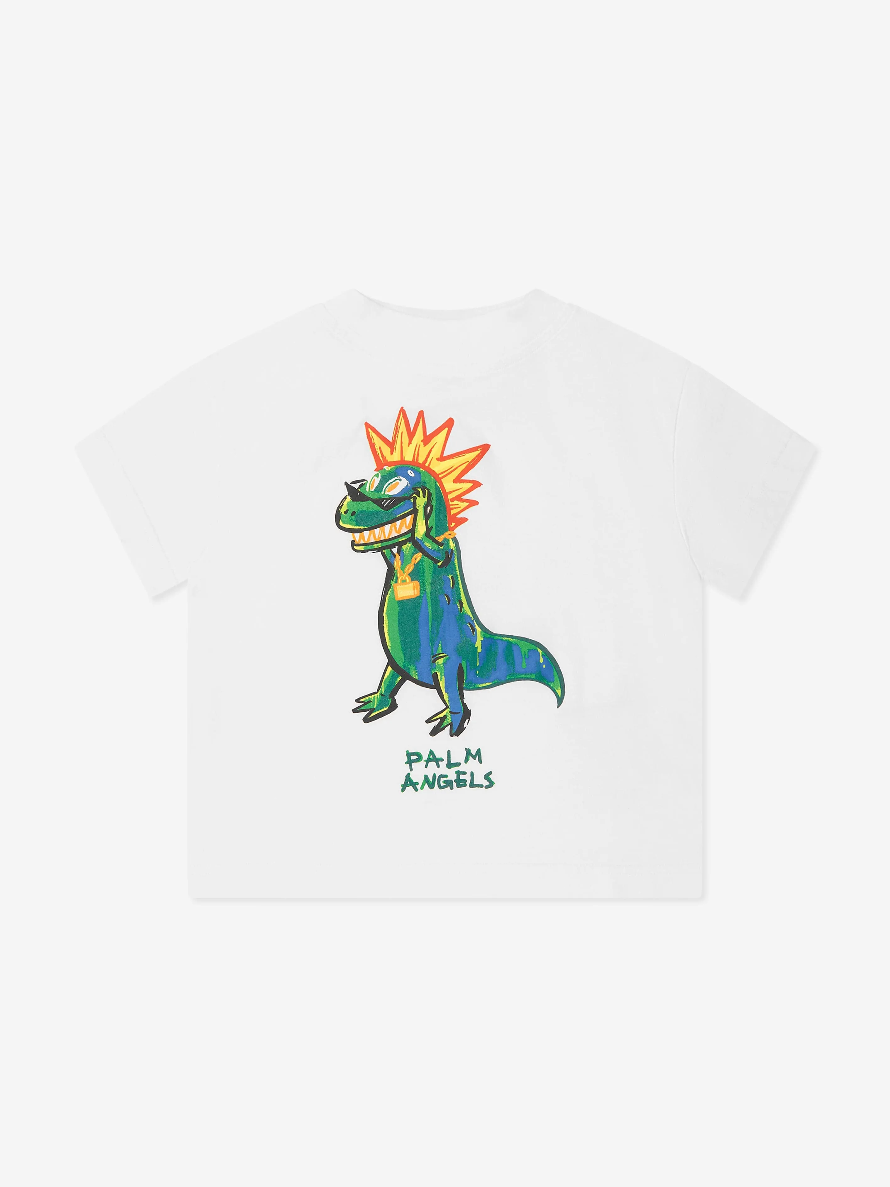 Palm Angels Boys Dino Punk T-Shirt in White