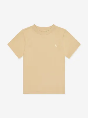 Ralph Lauren Boys Logo T-Shirt in Beige