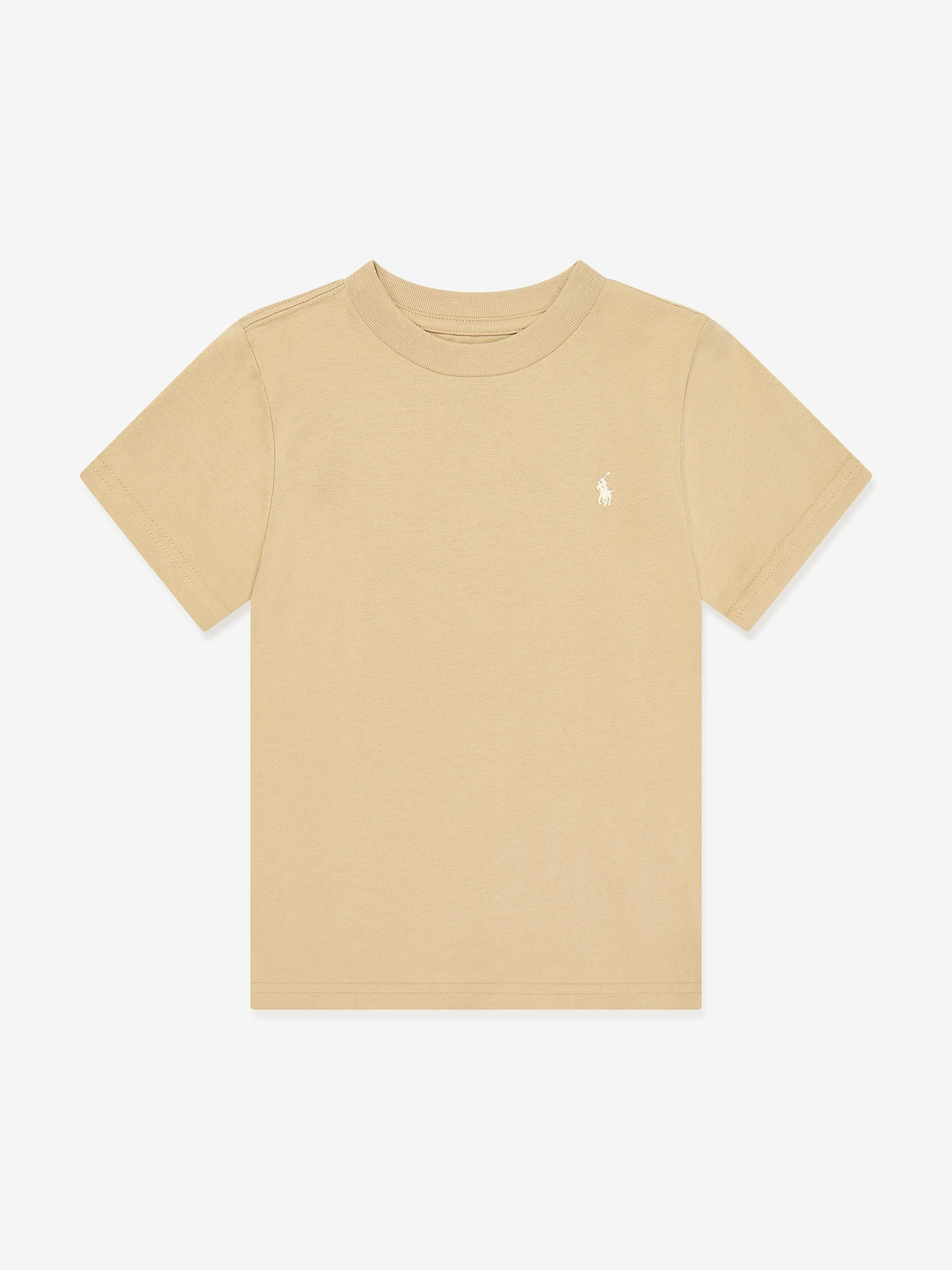 Ralph Lauren Boys Logo T-Shirt in Beige