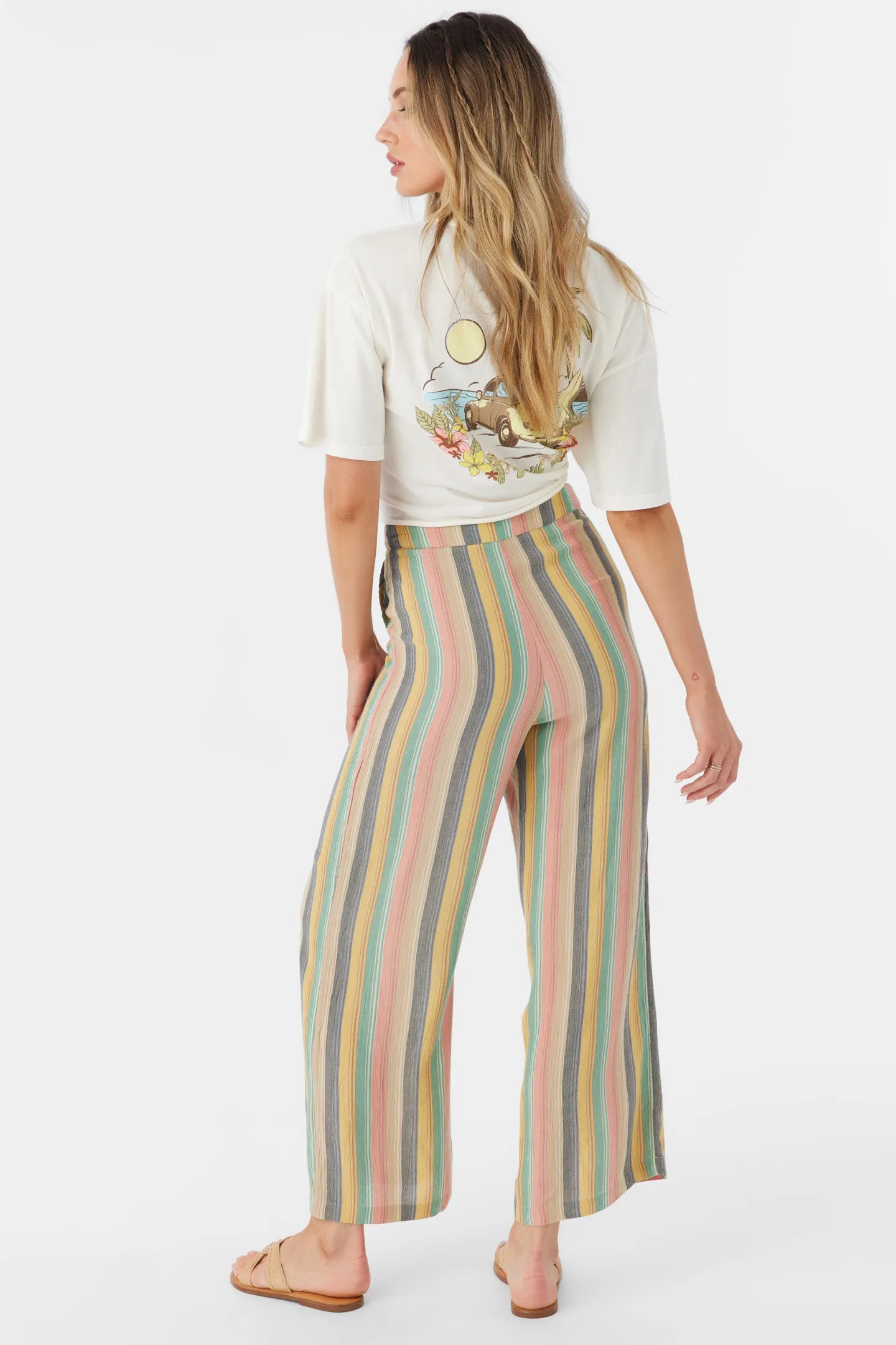 RYLAN BEACHBOUND STRIPE WIDE LEG PANTS