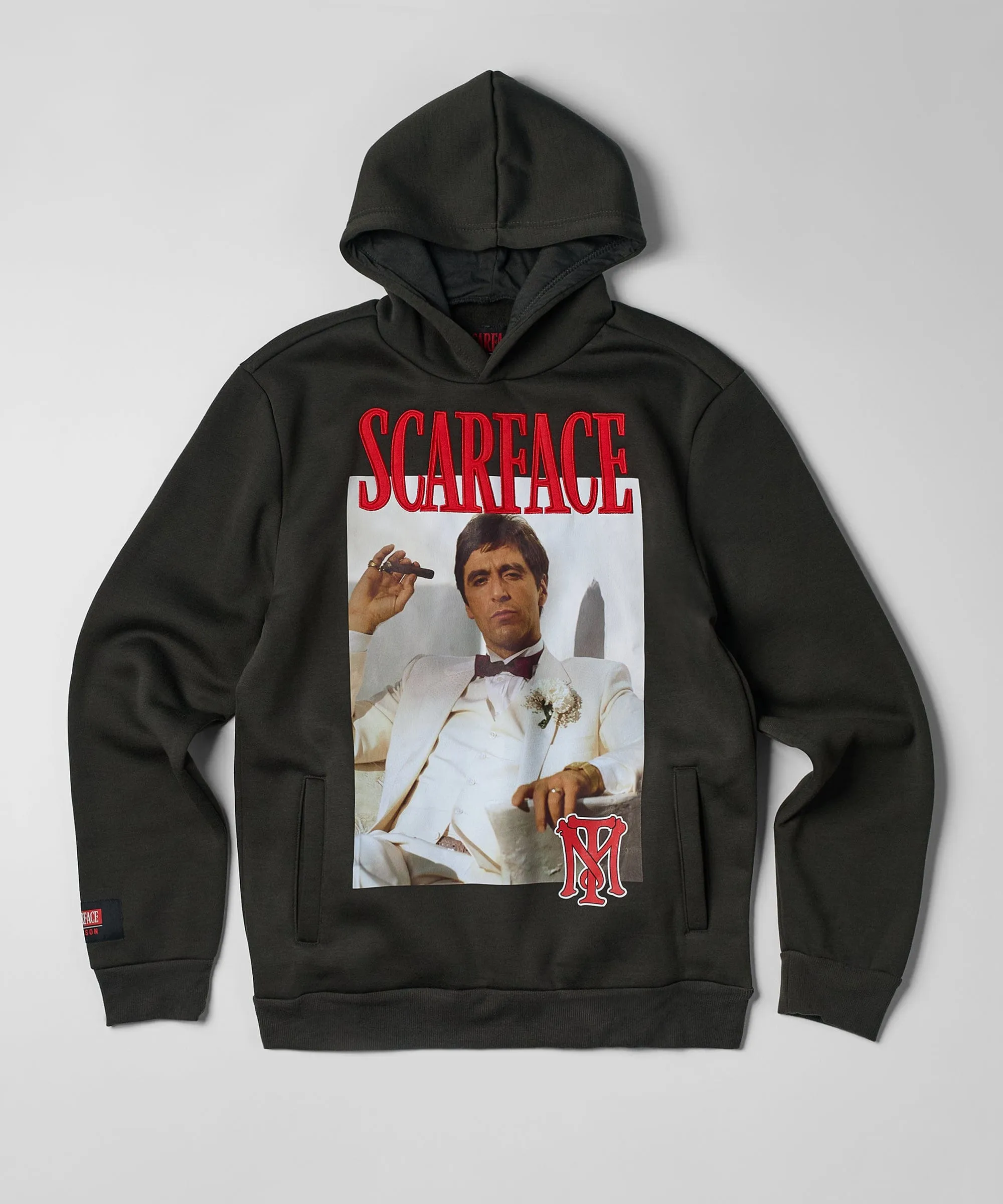 Scarface White Suit Hoodie - Charcoal