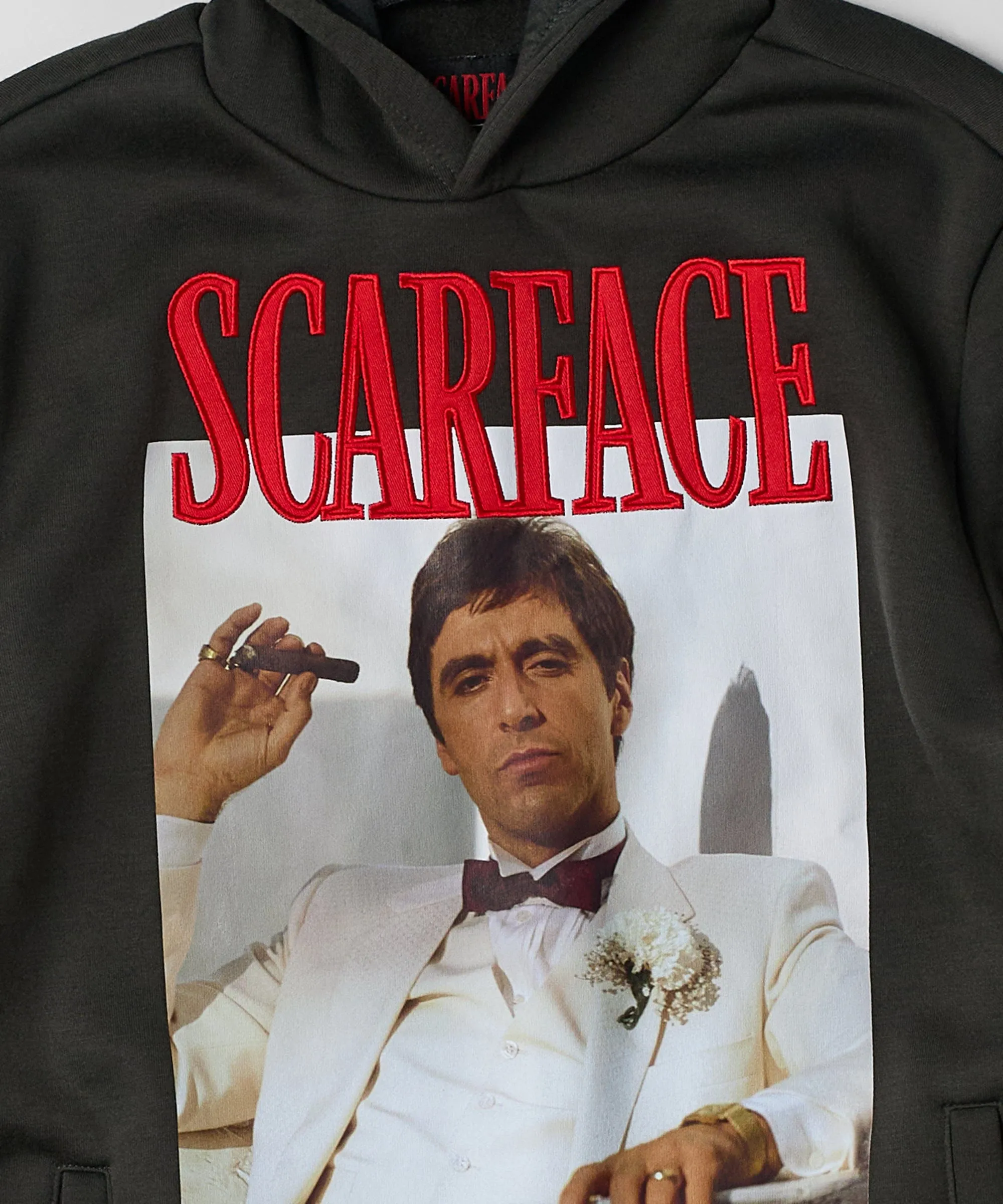 Scarface White Suit Hoodie - Charcoal