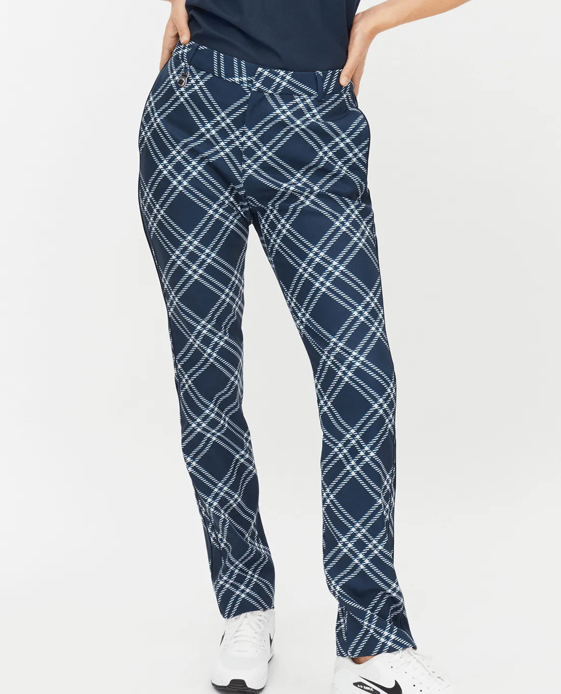 SIZE 10 - ROHNISCH Lexi Winter Trouser 30" Large Check Navy