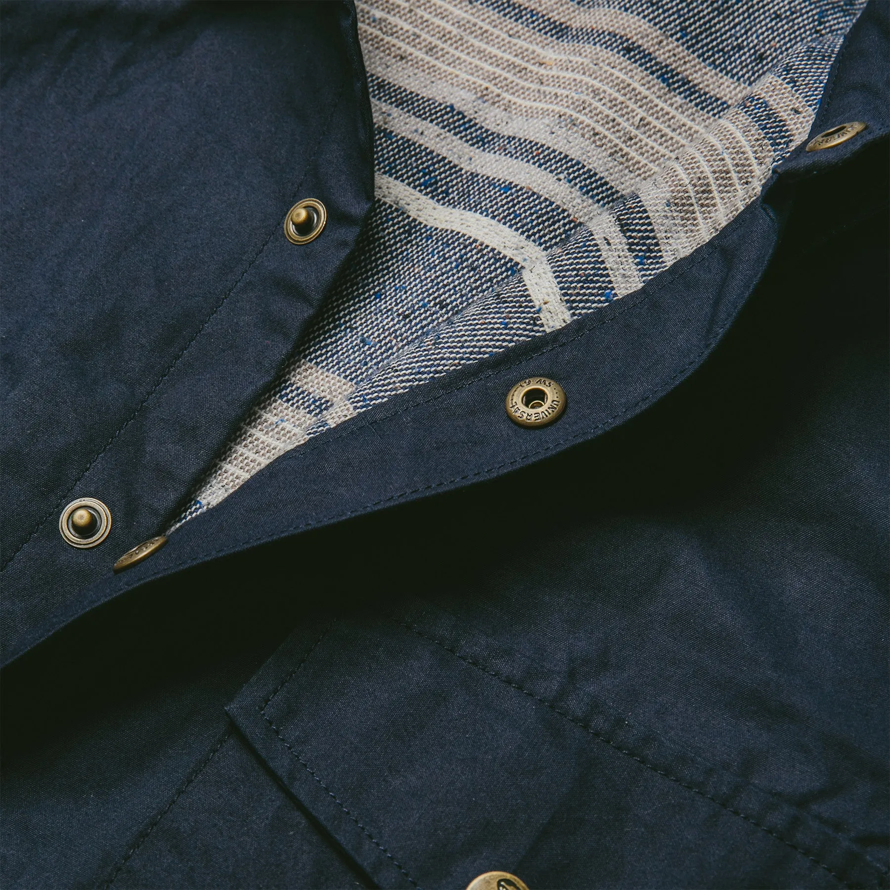 The Chore Jacket in Navy Dry Wax Canvas