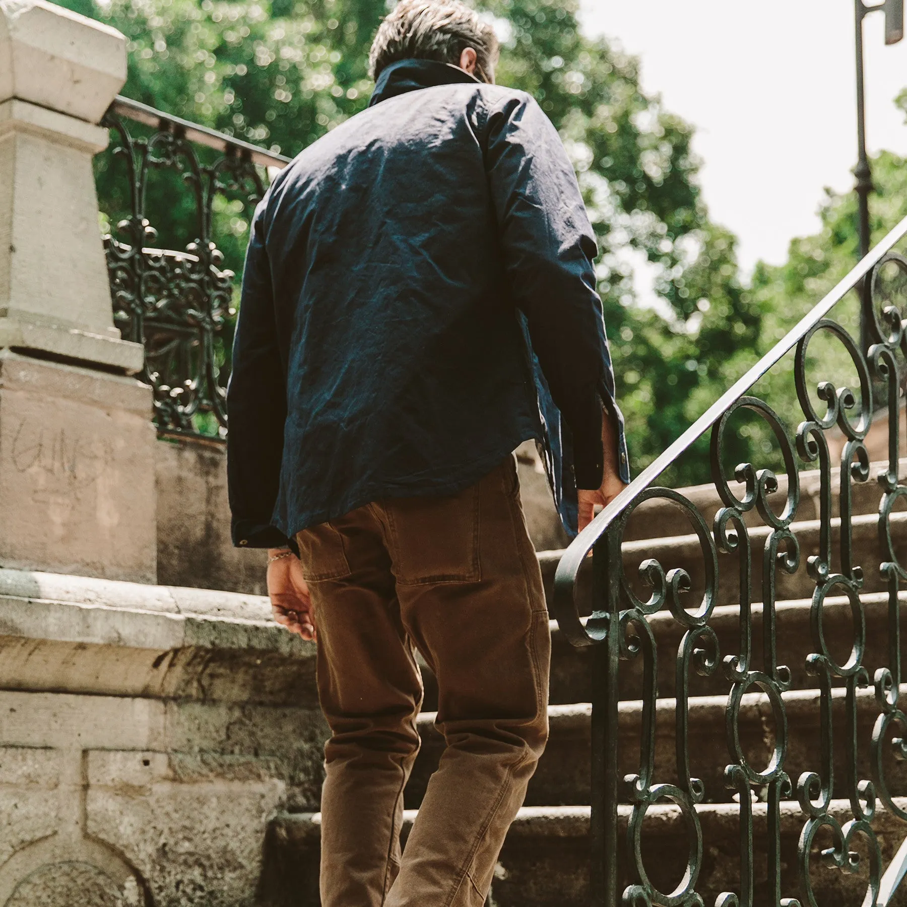 The Chore Jacket in Navy Dry Wax Canvas