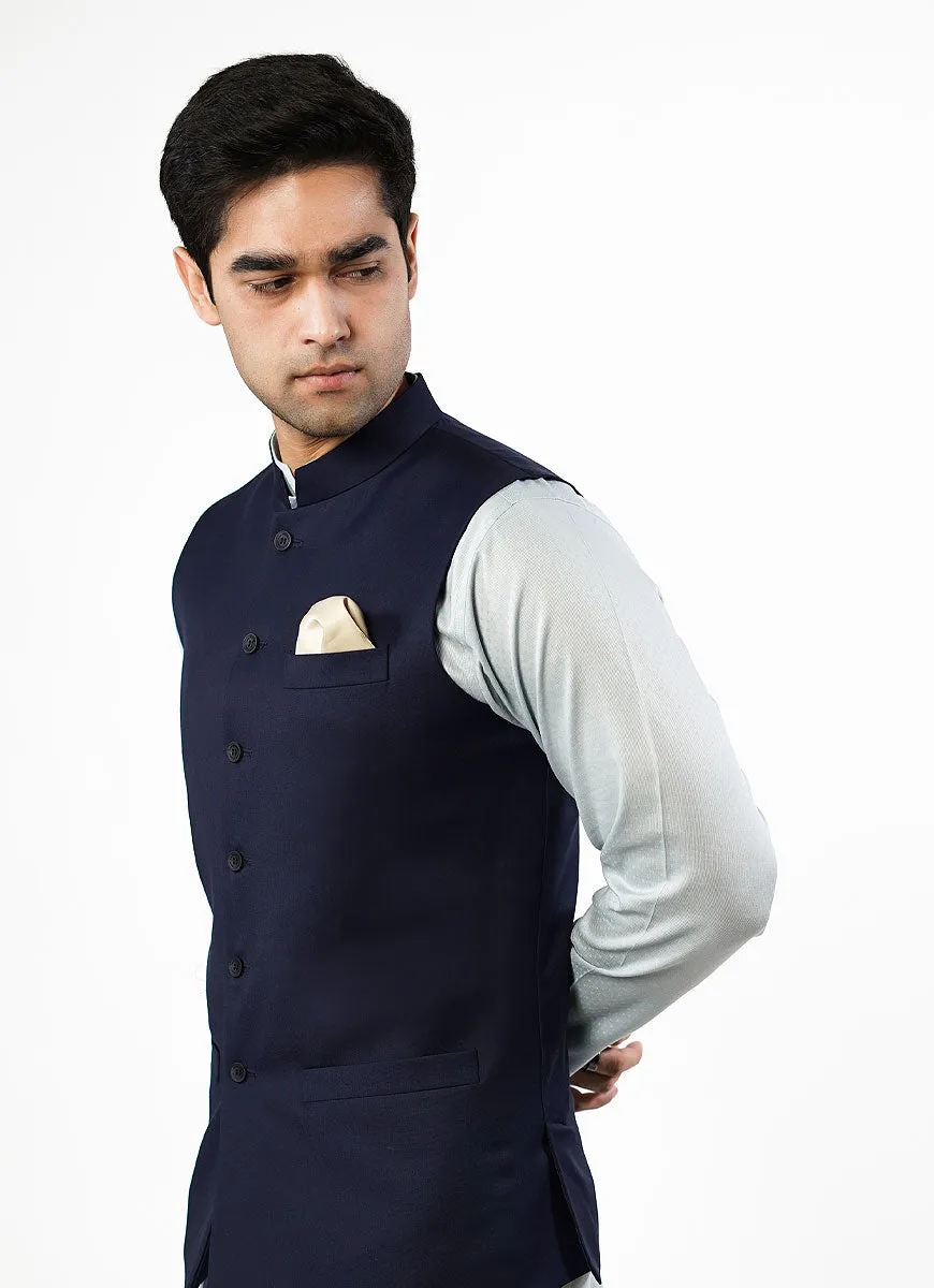 Waist Coat - Tropical Exclusive Blue Plain