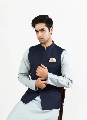 Waist Coat - Tropical Exclusive Blue Plain