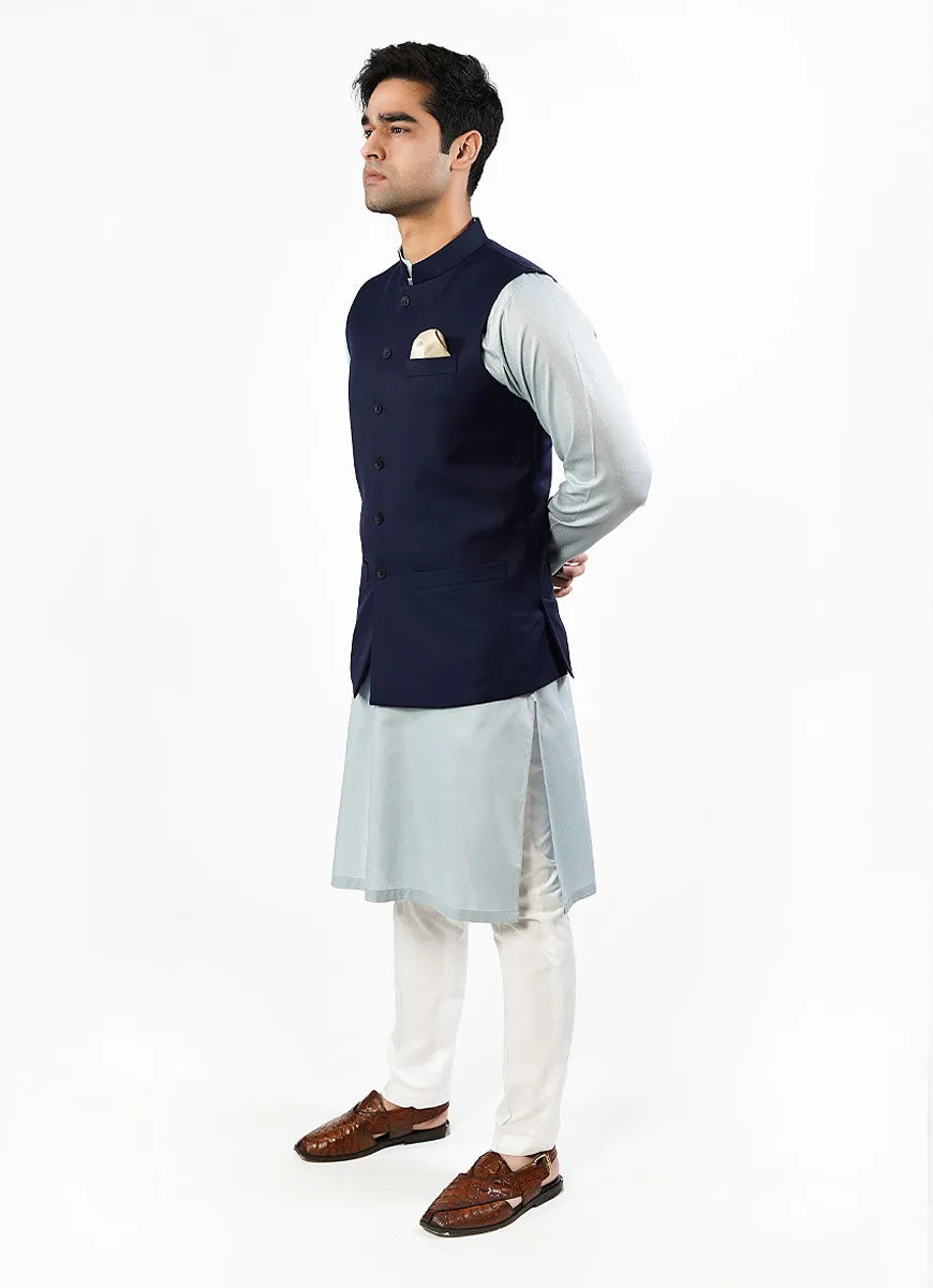 Waist Coat - Tropical Exclusive Blue Plain