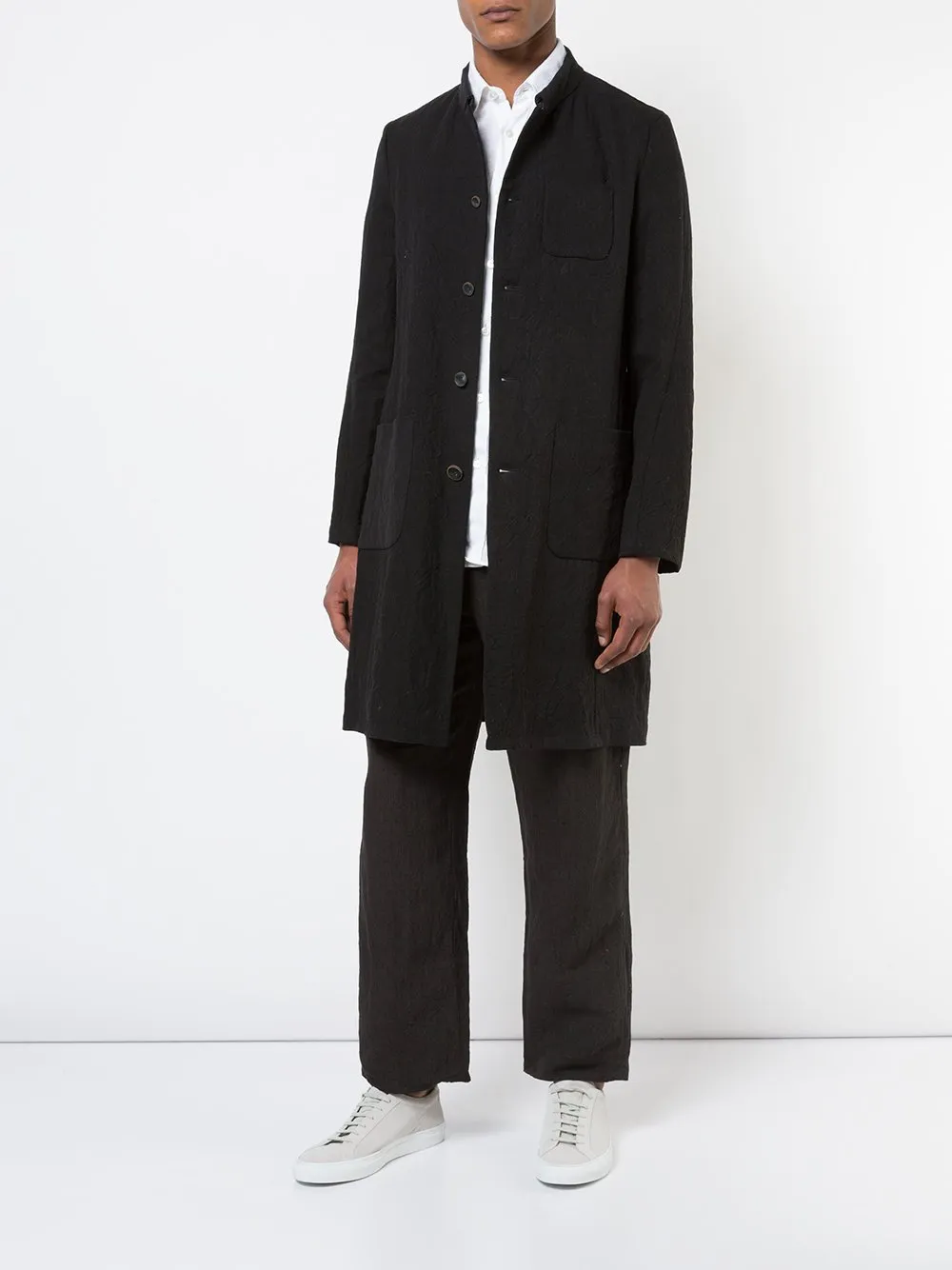 Washed Linen Canvas Work Coat