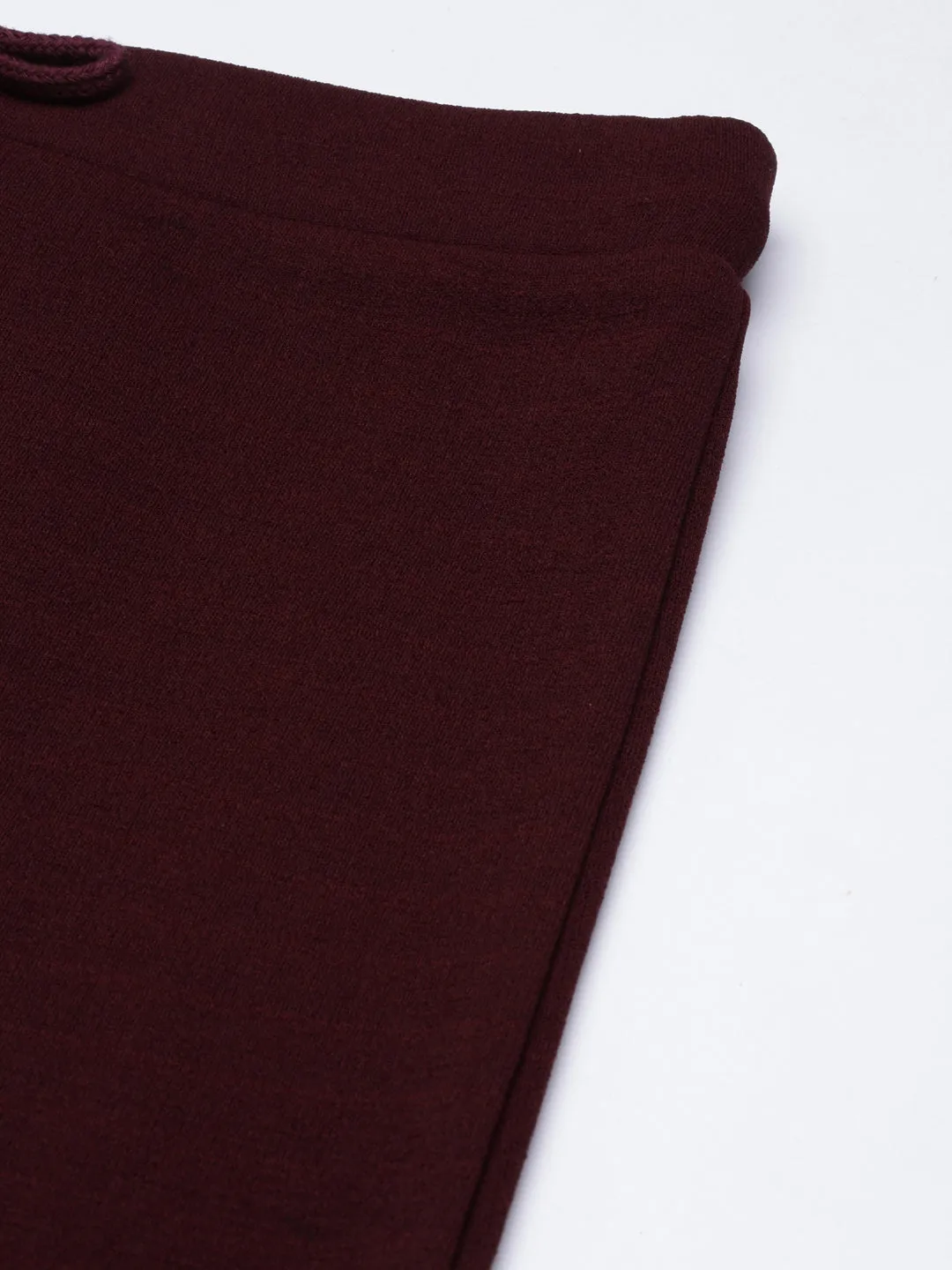 Women Maroon Solid Trouser