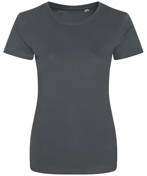 Womens Cascade organic tee | Charcoal