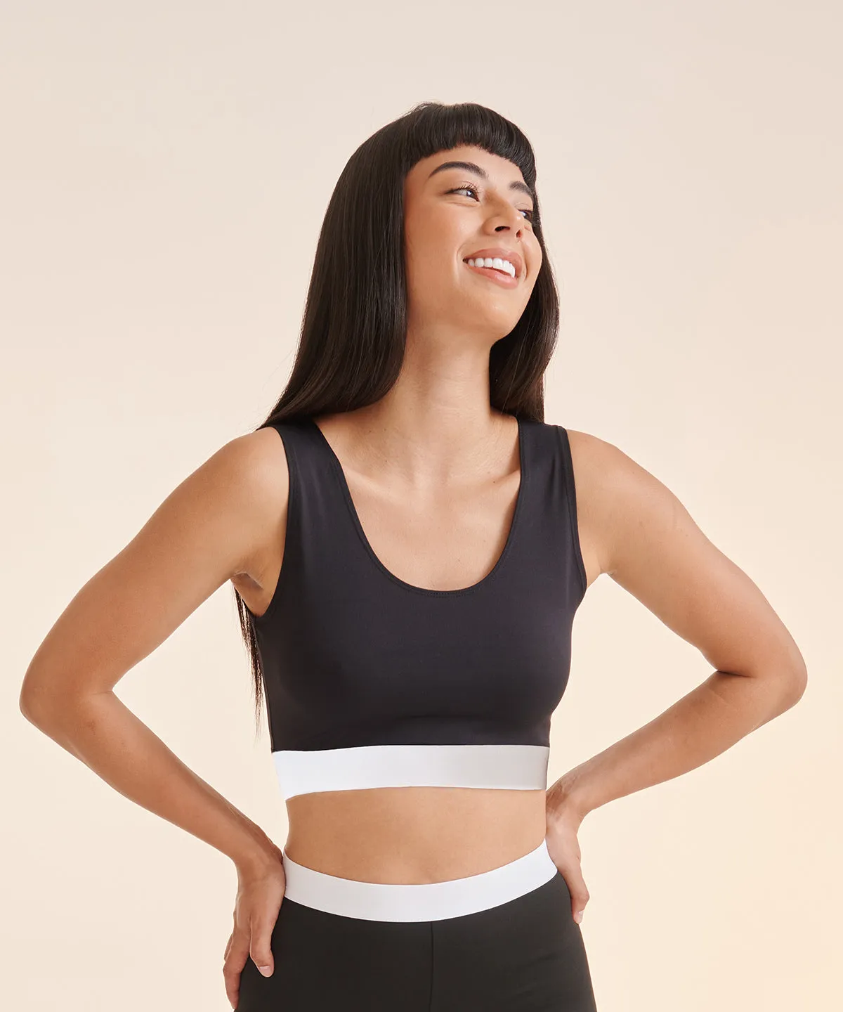 Womens fashion crop top | Black/White