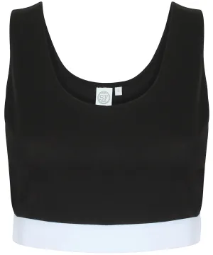 Womens fashion crop top | Black/White