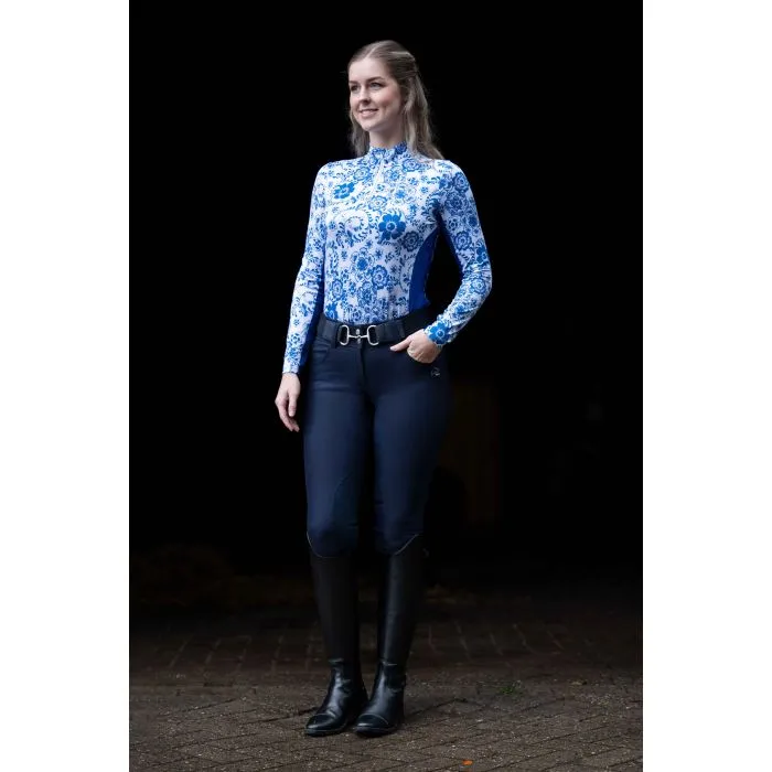 Women´s Functional Training Shirt Blue Flower