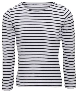 Womens Marinire coastal long sleeve tee | White/Navy