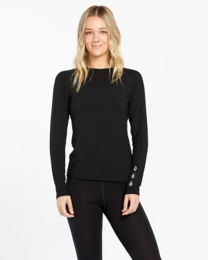 Womens Merino Blend Crew - Black