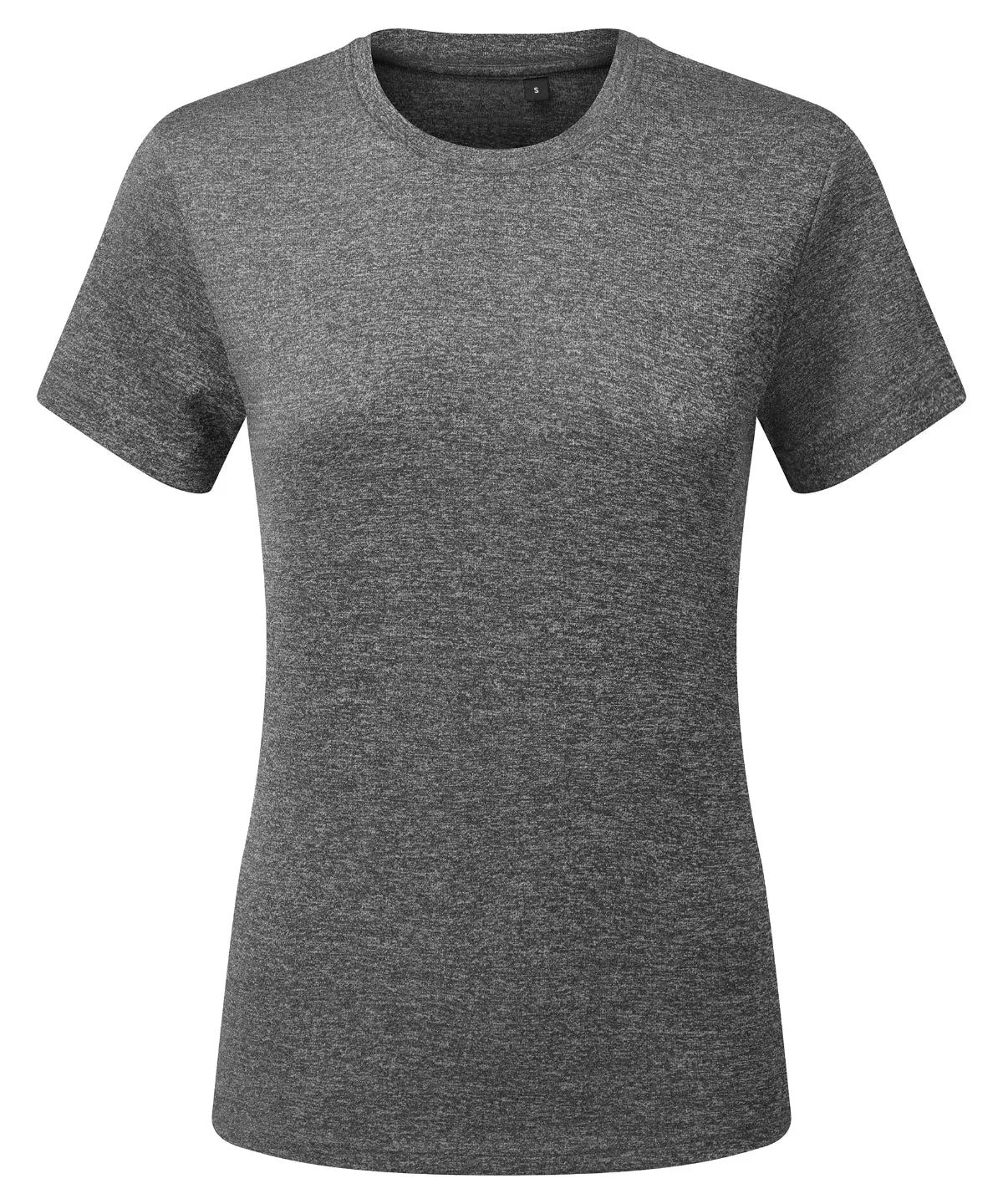 Womens TriDri® textured recycled tee | Black Melange