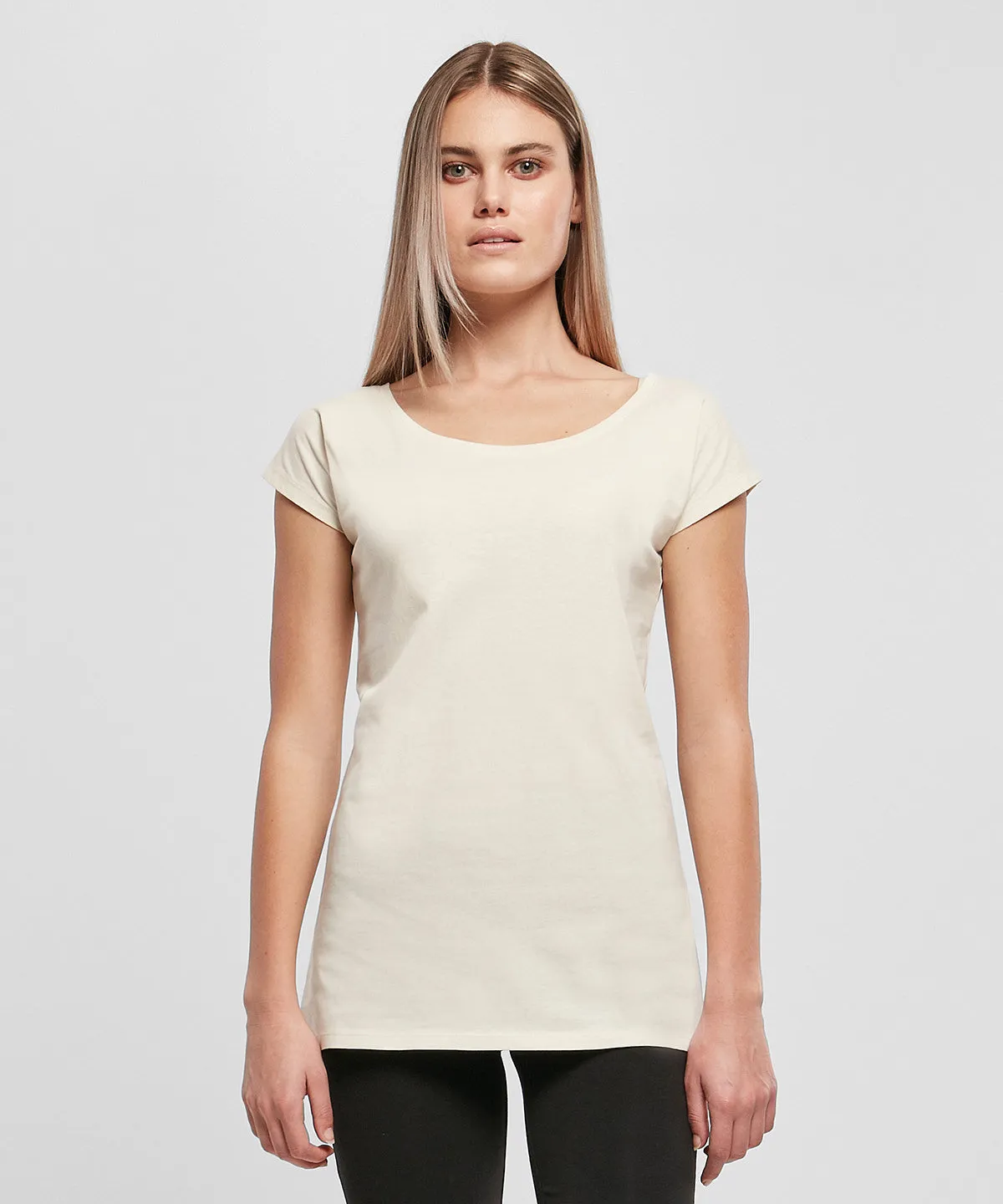 Womens wide neck tee | Lilac