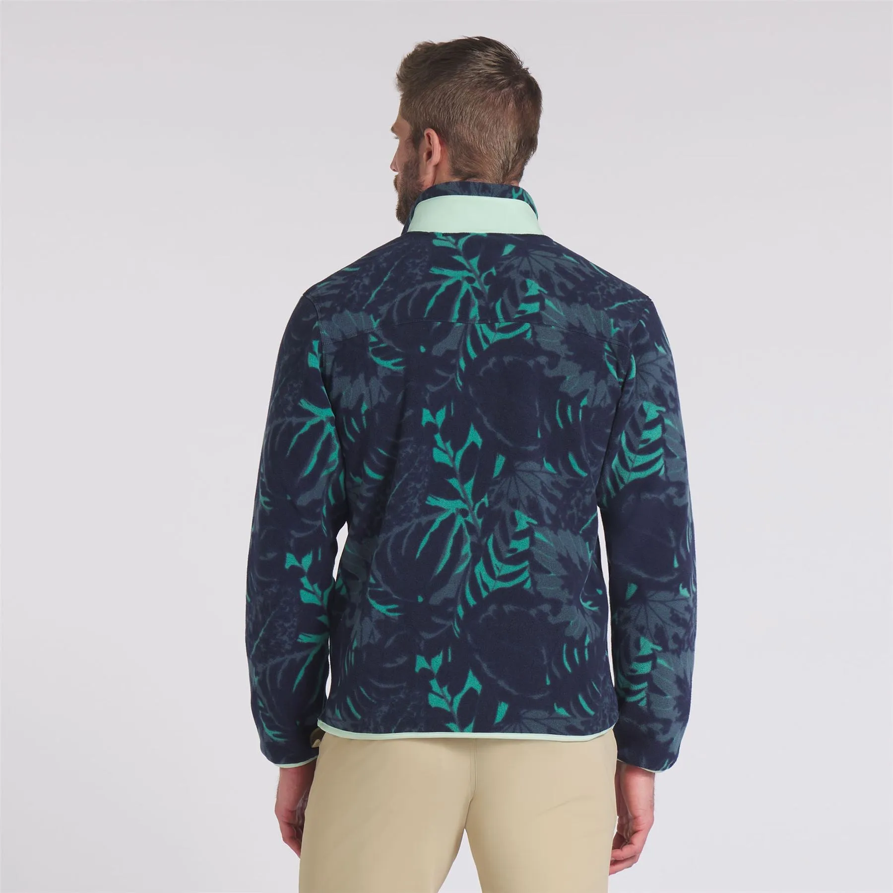 x PTC Half Zip Palm Fleece Deep Navy/Sparkling Green - AW24