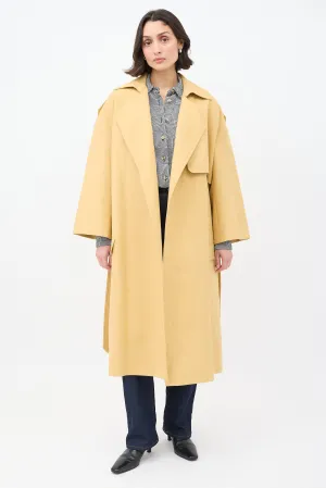 Yellow Cotton Matthias Belted Trench Coat